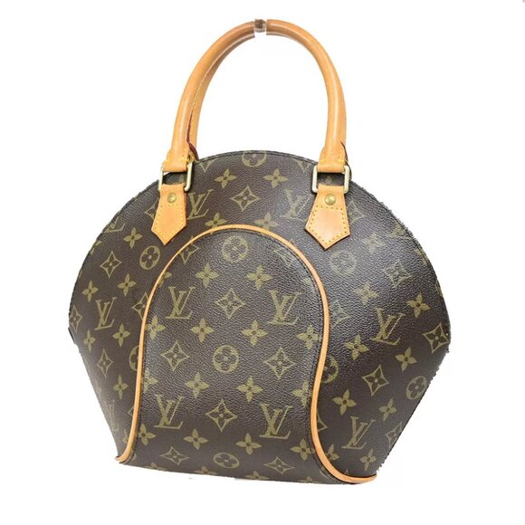 LOUIS VUITTON LV Logo Ellipse PM Hand Bag Monogram Leather Brown M51127 79EB560 - Picture 1 of 16